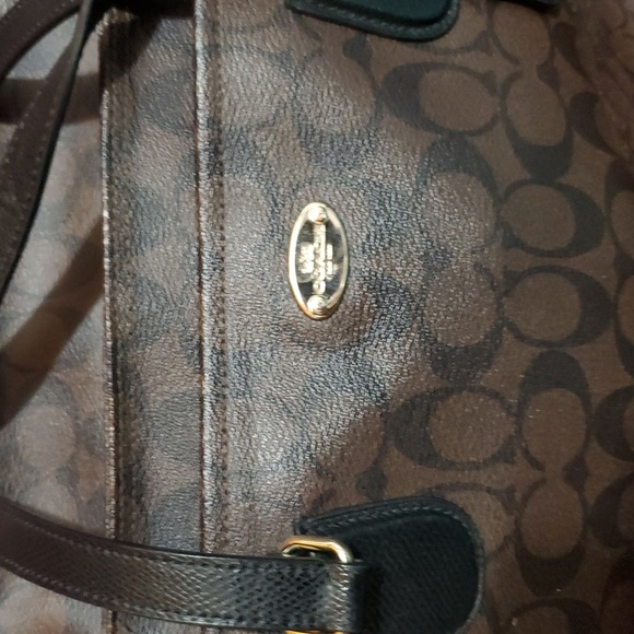 COACH Diaper Bag Brown Signature Baby Tote - Picture 4 of 16